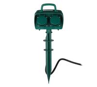 V-TAC Adaptateurs & Prises | 4 voies | Prises pour piquets de jardin | IP44 | Vert | 3m de fil