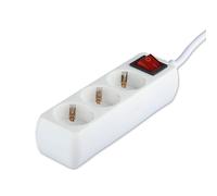 V-TAC Adapters & Sockets | 3 Ways | Switch Extension Socket | IP20 | White