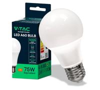 V-TAC Ampoule LED A60 culot E27-10,5W (équivalent 75W) - 1055 Lumen - Ouverture du faisceau lumineux 200° - Efficacité Maximale et Économie d'Énergie - 3000K Blanc Chaud