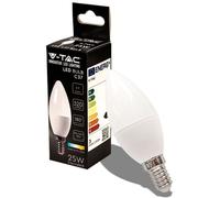 V-Tac - Ampoule Led Bougie Avec Attaque Edison E14, 3,7w (Équivalent À 25w)320 Lumen - 4000k Blanc - Ouverture Du Faisceau Lumineu