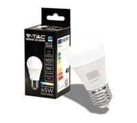 V-TAC Ampoule LED culot E27 6,5W (équivalent 45W) G45-600 Lumen - 6500K Blanc Froid - Ouverture du faisceau lumineux 180° - Efficacité Maximale et Économie d'Énergie