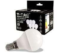 V-Tac Ampoule Led E14 4,5w P45 4000k (Boîte 6 Pièces)