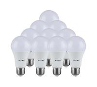 V-TAC Ampoule LED GLS - Support E27 - IP20 - Blanc - 8.5W - 806 Lumens - 6500K - Pack de 10