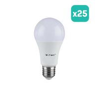 V-TAC Ampoule LED GLS - Support E27 - IP20 - Blanc - 8.5W - 806 Lumens - 6500K - Pack de 25