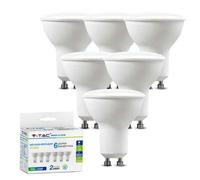 V-TAC Ampoule LED Gu10 Blanc Chaud Dimmable 400 Lumens, Pack De 6 Ampoules Gu10 LED (remplace Halogène 35w), Ampoule LED Gu10 Avec LED Samsung Angle De 110° [énergie Class