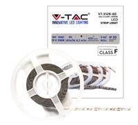 V-TAC Bande LED d'intérieur IP20 4,2 W - 5 mètres de long - SMD 3528 haute luminosité - Lumière 4000 K blanc naturel - Bandes LED - Bande adhésive et couvercle en silicone - 12 volts