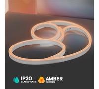 V-TAC Bande Lumineuse LED - Néon Flex - IP20 - Code Couleur : Ambre - Prix/1m (Rouleau de 10m)
