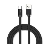 V-TAC Câble USB - Tressé - Type C - Série Ruby - Noir - 1M