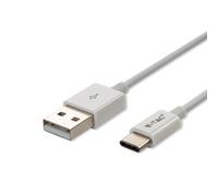 V-TAC Câble USB | Type C | Série Argent | Blanc | 1M