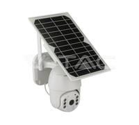 V-tac caméra solaire 4W 2MP 1920x1080p blanc VT-11024-4G - 11616