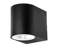 V-TAC Douille Wall Light Aluminium Round Satiné Noir, IP44