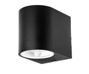 V-TAC Douille Wall Light Aluminium Round Satiné Noir, IP44