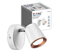 V-TAC Faretto LED Mur Applique 5W VT-806 IP20 Couleur Blanc/Noir