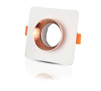 V-TAC Gu10 Support encastrable carré en plâtre avec Bord en métal doré Rose
