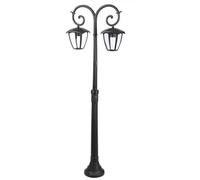 V-TAC lampadaire extérieur 2x60 W noir 7061