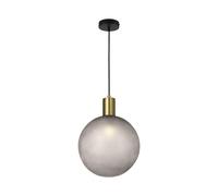 V-TAC Lampadario LED À Suspension E27 Verre Design Moderne Gris Noir VT-89025