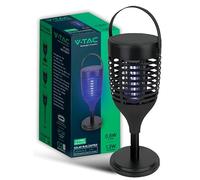 V-TAC Destructeur d'insectes UV VT-3215 23459 – Grille électrique 5 W, 128×128×672 mm, noir
