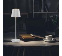 V-TAC Lampe de Table sans Fil LED Dimmable avec Commandes Tactiles - Lampe Blanche pour Intérieur et Extérieur IP54 pour Maison, Restaurant, Bureau - Batterie 4400 mAh - Lumière Blanc Chaud 3000K - 2W