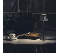 V-TAC Lampe de table rechargeable - IP20 - Corps noir - 1.5W- 150 Lumens - 3IN1