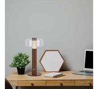 V-TAC VT-1049 Lampe de Table LED 1W Transparent Marron et Blanc Fonctionne sur