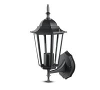 V-TAC Lampe murale d'extérieur - Up - Support E27 - IP44 - Noir mat