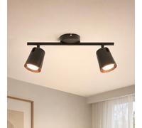 V-TAC Lampe Plafond LED 2 Spots Réglables Noir L 40,5 cm