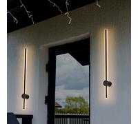 V-TAC Appliques LED modernes - IP65 - Corps noir - 12 Watts - 1400 Lumens - 3000K