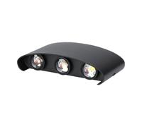 V-TAC LED Applique Semi Ovale | Bridgelux | Noir | IP65 Waterproof | 5W | 630 Lumens | 3000K