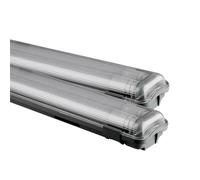 V-TAC LED Batten Fitting - Dual Tube 2 x 18W - IP65 Waterproof - Blanc - 3400 lumens - 4000K - 120CM - Pack of 2