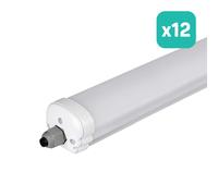 V-TAC LED Batten Fitting - Série G - IP65 Waterproof - Blanc - 36W - 4320 Lumens - 4500K - 120CM - Pack de 12