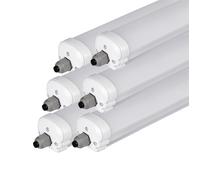 V-TAC LED Batten Fitting - Série G - IP65 Waterproof - Blanc - 36W - 4320 Lumens - 6400K - 120CM - Pack de 6