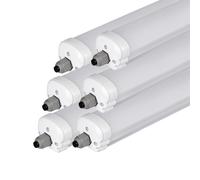 V-TAC LED Batten Fitting - Série G - IP65 Waterproof - Blanc - 48W - 5760 Lumens - 4000K - 150CM - Pack de 6