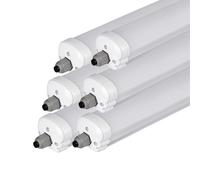 V-TAC LED Batten Fitting - Série G - IP65 Waterproof - Blanc - 48W - 5760 Lumens - 6500K - 150CM - Pack de 6