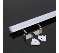 V-TAC LED Corner Strip Light - Kit de montage pour diffuseur - IP20 - Silver