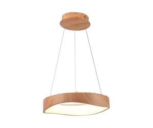 V-TAC LED Designer Pendant Lampholder Wood Painting+White Body D400