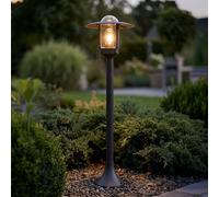 Lampadaire d'extérieur LED, lampe de jardin, IP44, aluminium noir, H 97,5 cm