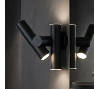 V-TAC LED Lampe Murale Spot Inclinable UP Down Noir Verstellable Verre H 25,3 cm
