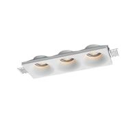 V-TAC VT-11023 Support LED encastrable rectangulaire en plâtre Coupe concave pour 3 spots 3 x GU10/GU5,3 Blanc SKU 6766