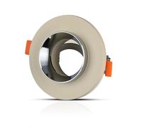 V-TAC LED Spot Light - Appareil encastré - GU10 - IP20 - Blanc cassé + Chrome