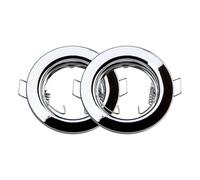 V-TAC LED Spot Light - Montage encastré - GU10 - IP20 - Chrome - 2 pièces/paquet