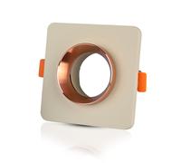 V-TAC LED Spot Light | Spot encastré | GU10 | IP20 | Blanc cassé + Or Rose mat