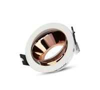 V-TAC LED Spot Light - Spot encastré - GU10 - IP20 - Blanc + Or Rose