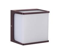 V-TAC LED Square Wall Light - Luminaires d'extérieur - IP65 Waterproof - Corps marron - 8W- 800 Lumens - 4000K