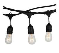 Chaîne de lumières noir lampe de jardin extérieur éclairage de véranda lampe de décoration 15 m V-tac 3673