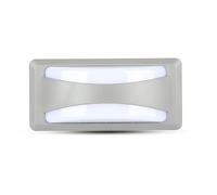 V-TAC LED Wall Light - Softlight Bulkhead - IP65 Waterproof - Gris - 12W - 500 Lumens - 4000K