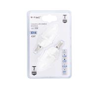 V-TAC Lot de 2 Ampoules LED E14 5,5 W = 40 W, SMD, lumière Chaude 2700 K