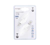 V-TAC Lot de 2 Ampoules LED E14 5,5 W = 40 W, SMD, lumière Froide 6 400 K