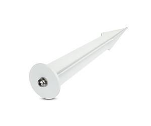 V-TAC Piquet en aluminium pour phares LED, couleur blanc D : 60 mm H : 265 mm