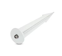 V-TAC Piquet en aluminium pour phares LED. Couleur : blanc. Diamètre : 35 mm. Hauteur : 150 mm.