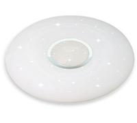 Plafonnier LED avec télécommande dimmable plafonnier CCT changement de couleur lampe de salon cristaux effet étoile, blanc, minuterie, 60W 6000Lm blanc chaud froid, D 49,3 cm